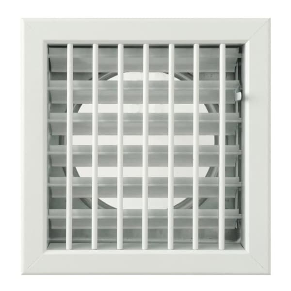 La Ventilazione La ventilation -y Inbyggt galler för eldstäder, vitlackerad aluminium, 200 x 200 mm - GCSIB2020140