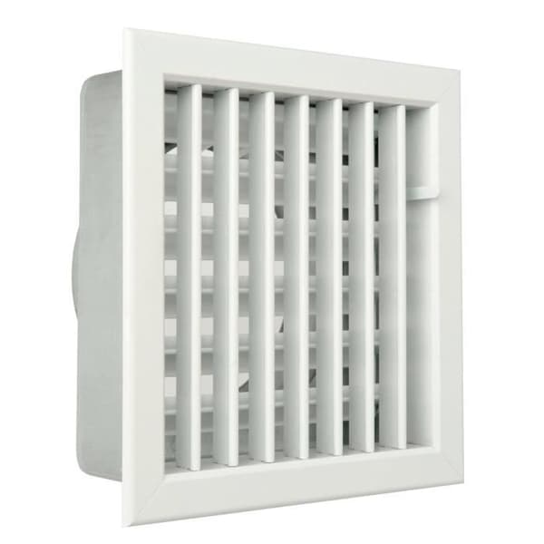 La Ventilazione La ventilation -y Inbyggt galler för eldstäder, vitlackerad aluminium, 200 x 200 mm - GCSIB2020140