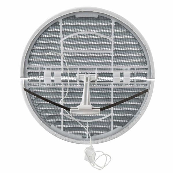 Ventilation - GABDF200R - Runt ventilationsgaller i vitlackerad aluminium med myggnät 235 mm