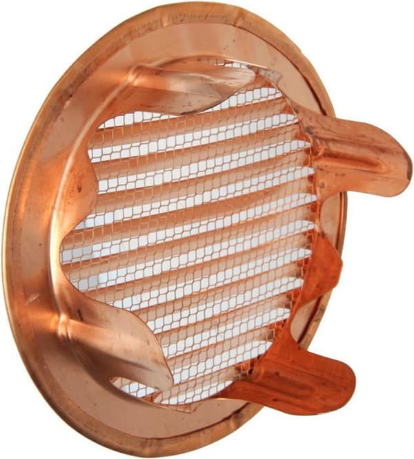 Ventilation - GTSR125R - Ventilation -y Runt infällt galler, koppar, 150 mm