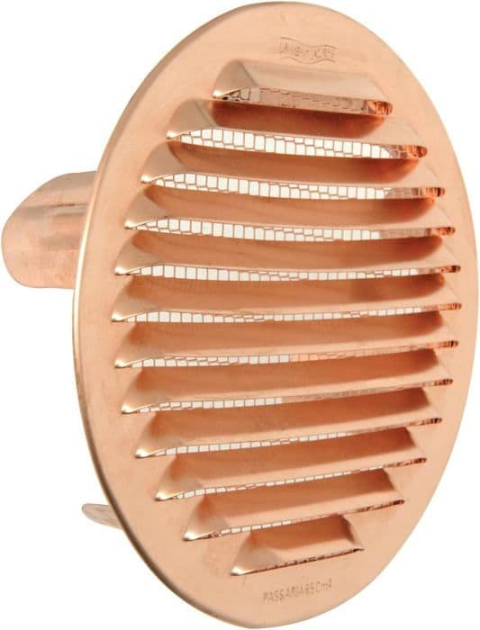 Ventilation - GTSR125R - Ventilation -y Runt infällt galler, koppar, 150 mm