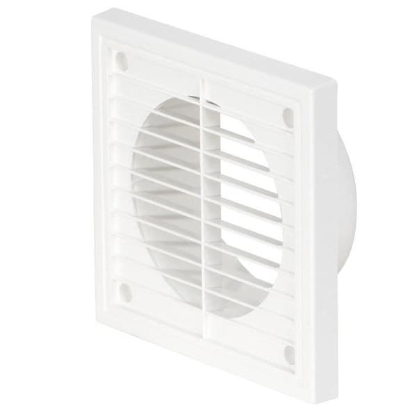 Airflow - FG125-WH-NF 9041221 - fastluftgrill, vit, 125 mm