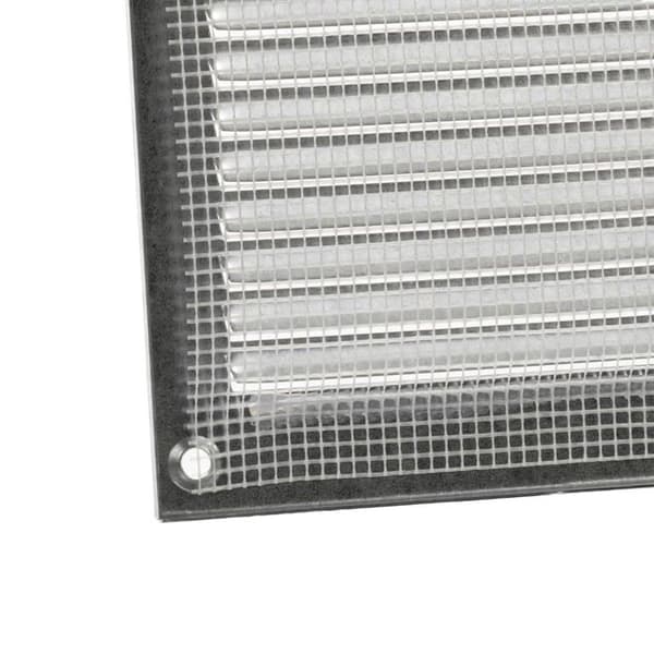 Generisk 200x200mm Ventilationsgaller med Myggnät - Metallventilationsgaller - Galvaniserat Stål