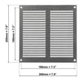 Miniatyrbild 2 av 4: Generisk 200x200mm Ventilationsgaller med Myggnät - Metallventilationsgaller - Galvaniserat Stål