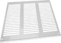 Miniatyrbild 3 av 4: Ventilationssystem 30 x 20 cm - Set med 2 luftrumsfilter - Vit - Metallgrill med integrerad skydd mot skadedjur