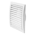 Miniatyrbild 3 av 4: Steinberg14 100 mm ventilationsgaller med myggnät - vit plastventilationsgaller