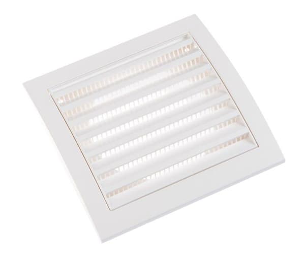 Steinberg14 100 mm ventilationsgaller med myggnät - vit plastventilationsgaller