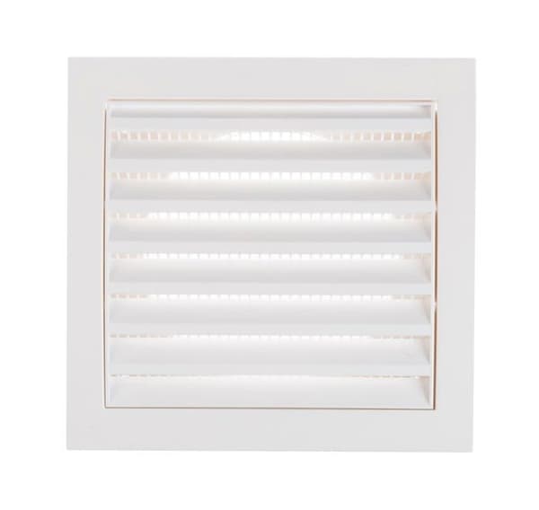 Steinberg14 100 mm ventilationsgaller med myggnät - vit plastventilationsgaller