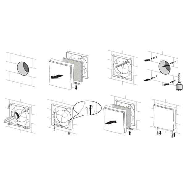 Vægventilationsventil 100 mm