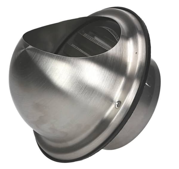 Ilmanvaihtokupu/imuaukko 125 mm ruostumatonta terästä