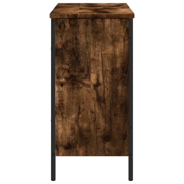 vidaXL underskab til håndvask 80x30x60 cm konstrueret træ røget eg