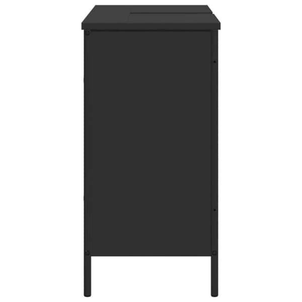 vidaXL Tvättställsskåp svart 80x30x60 cm konstruerat trä