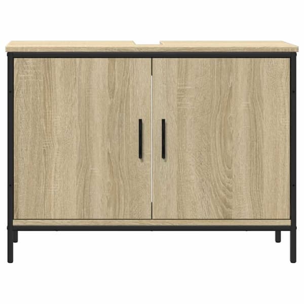 vidaXL underskab til håndvask 80x30x60 cm konstrueret træ sonoma-eg