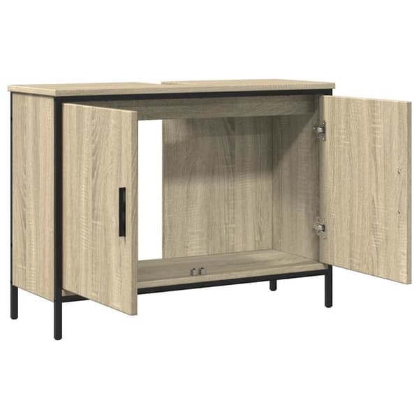 vidaXL underskab til håndvask 80x30x60 cm konstrueret træ sonoma-eg