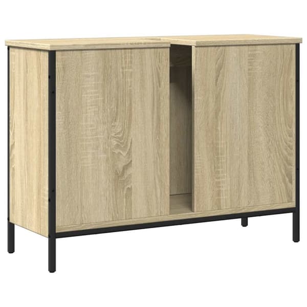 vidaXL underskab til håndvask 80x30x60 cm konstrueret træ sonoma-eg