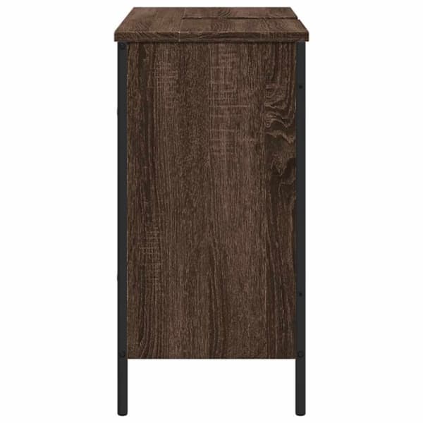 vidaXL Tvättställsskåp brun ek 80x30x60 cm konstruerat trä