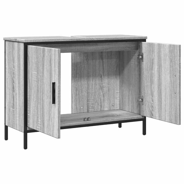 vidaXL Tvättställsskåp grå sonoma 80x30x60 cm konstruerat trä