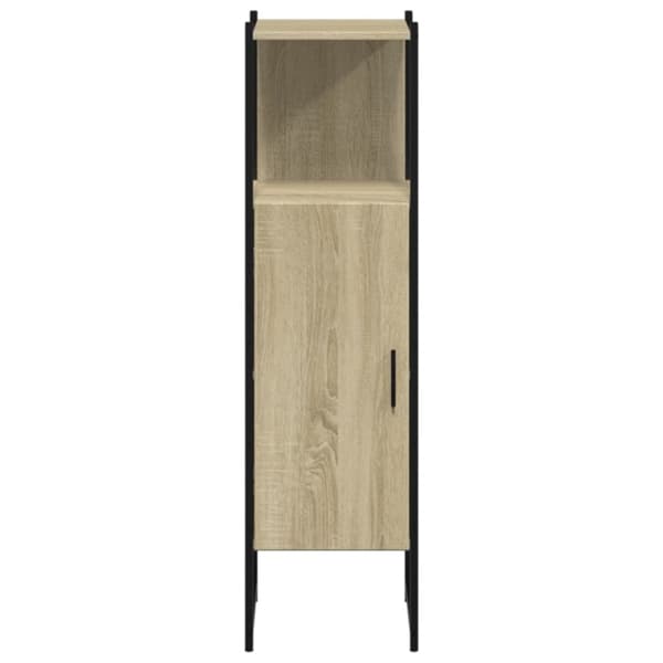 vidaXL Badrumsskåp sonoma-ek 33x33x120,5cm konstruerat trä