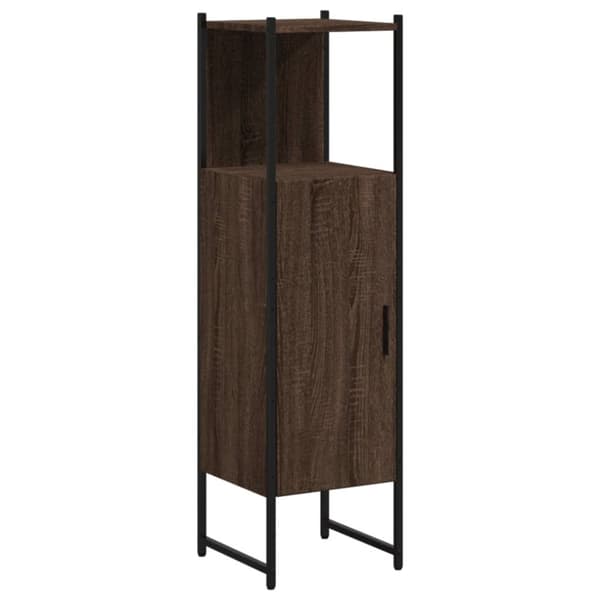 vidaXL Badrumsskåp brun ek 33x33x120,5 cm konstruerat trä