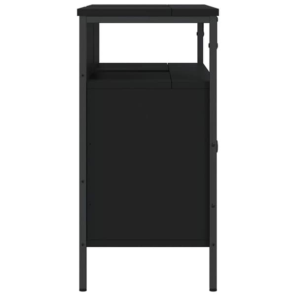 vidaXL Tvättställsskåp svart 80x30x60 cm konstruerat trä