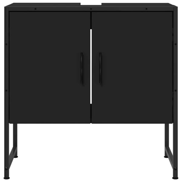 vidaXL Tvättställsskåp svart 60x33x60 cm konstruerat trä