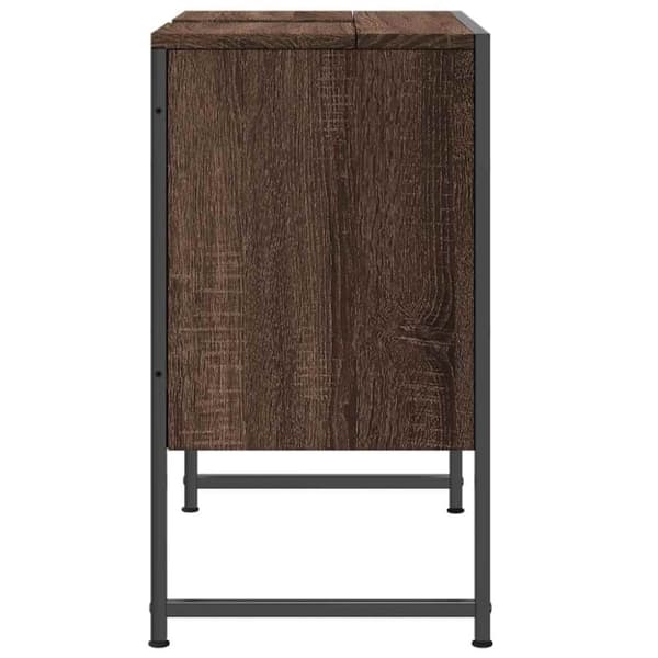 vidaXL Tvättställsskåp brun ek 60x33x60 cm konstruerat trä