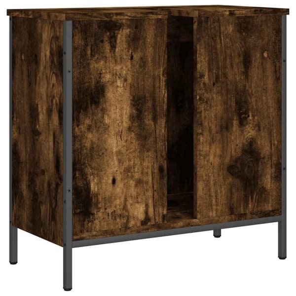 vidaXL underskab til håndvask 60x30x60 cm konstrueret træ røget eg