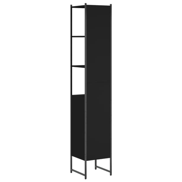 vidaXL Baderomsskap svart 33x33x185,5 cm konstruert tre