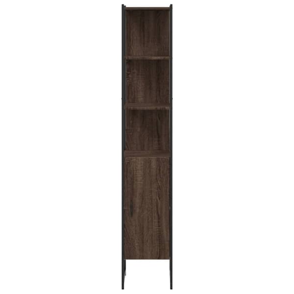 vidaXL badeværelsesskab 33x33x185,5 cm konstrueret træ brunt egetræ