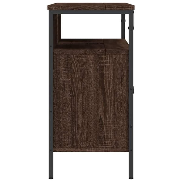 vidaXL Tvättställsskåp brun ek 80x30x60 cm konstruerat trä