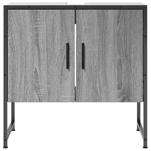 vidaXL underskab til vask 60x33x60 cm konstrueret træ grå sonoma-eg