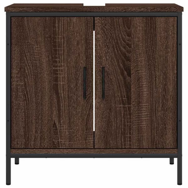 vidaXL Tvättställsskåp brun ek 60x30x60 cm konstruerat trä