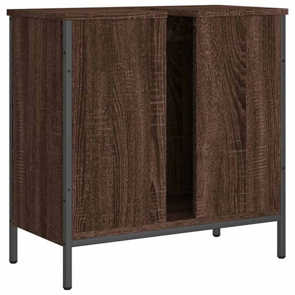 vidaXL Tvättställsskåp brun ek 60x30x60 cm konstruerat trä