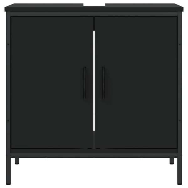 vidaXL Tvättställsskåp svart 60x30x60 cm konstruerat trä