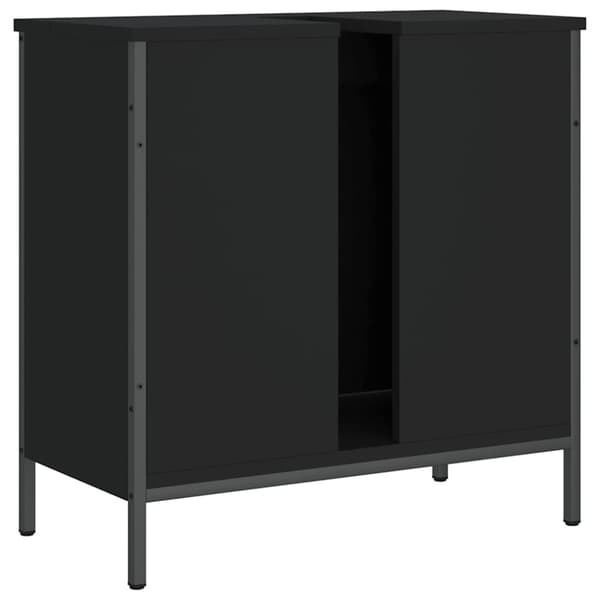 vidaXL underskab til håndvask 60x30x60 cm konstrueret træ sort