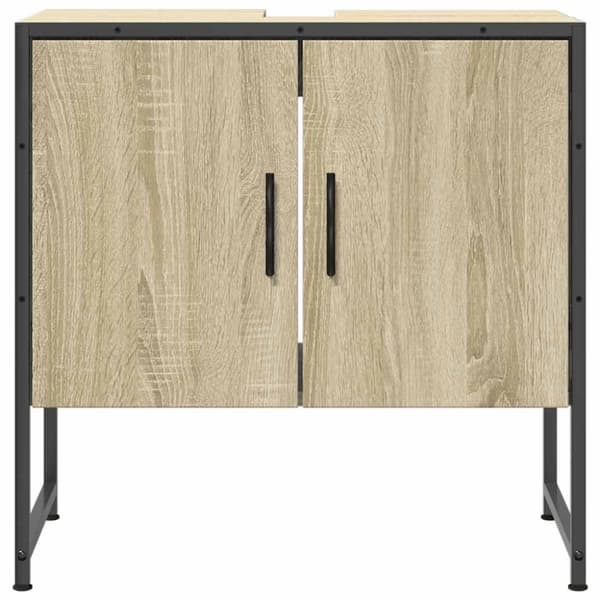 vidaXL underskab til håndvask 60x33x60 cm konstrueret træ sonoma-eg