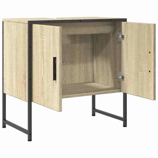 vidaXL underskab til håndvask 60x33x60 cm konstrueret træ sonoma-eg