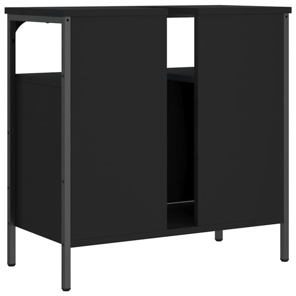 vidaXL underskab til håndvask 60x30x60 cm konstrueret træ sort