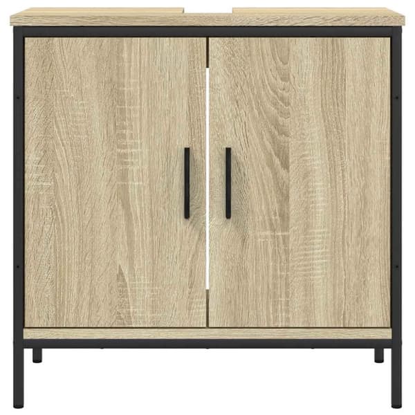 vidaXL Tvättställsskåp sonoma-ek 60x30x60 cm konstruerat trä