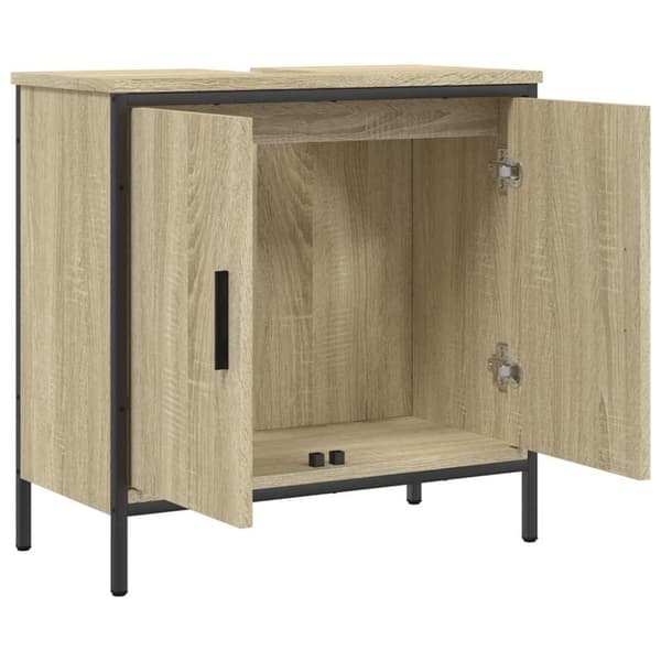 vidaXL Tvättställsskåp sonoma-ek 60x30x60 cm konstruerat trä