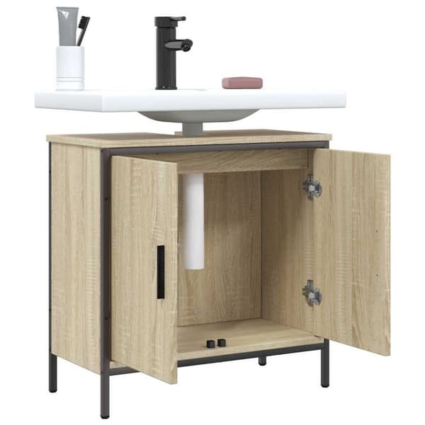 vidaXL underskab til håndvask 60x30x60 cm konstrueret træ sonoma-eg