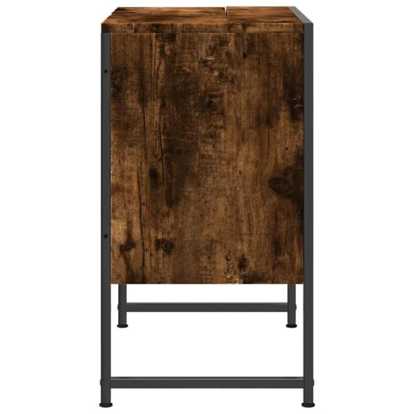 vidaXL underskab til håndvask 60x33x60 cm konstrueret træ røget eg