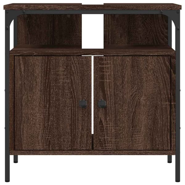 vidaXL Tvättställsskåp brun ek 60x30x60 cm konstruerat trä