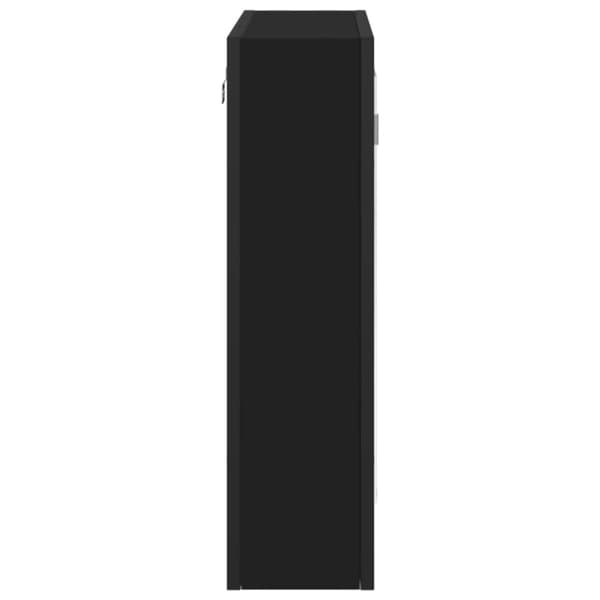 vidaXL Speilskap til baderom svart 60x16x60 cm sponplate