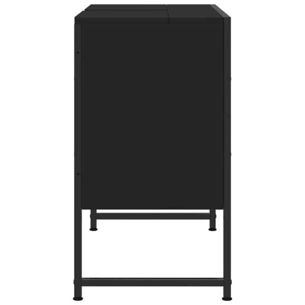 vidaXL underskab til håndvask 80x33x60 cm konstrueret træ sort