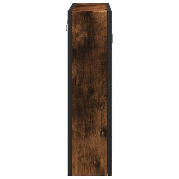 vidaXL Spegelskåp för badrum rökfärga ek 60x16x60 cm konstruerat trä