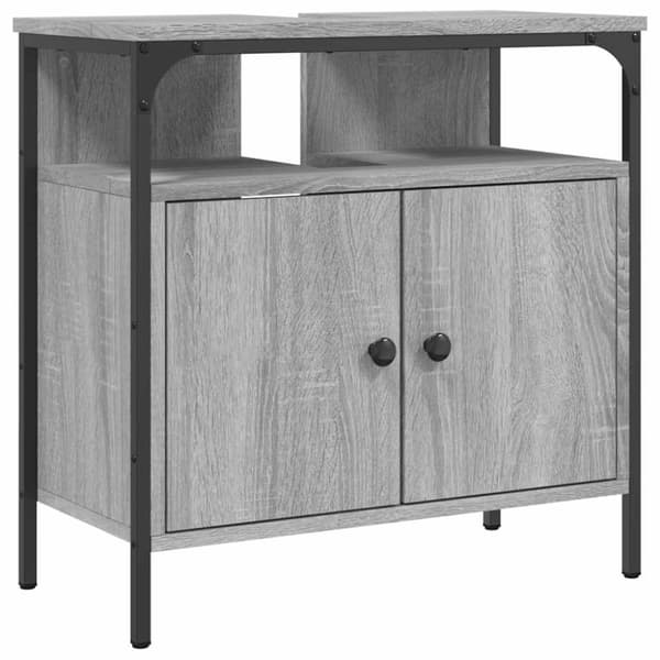 vidaXL underskab til vask 60x30x60 cm konstrueret træ grå sonoma-eg