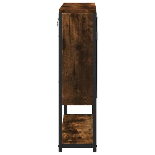 vidaXL Spegelskåp för badrum rökfärga ek 60x16x60 cm konstruerat trä
