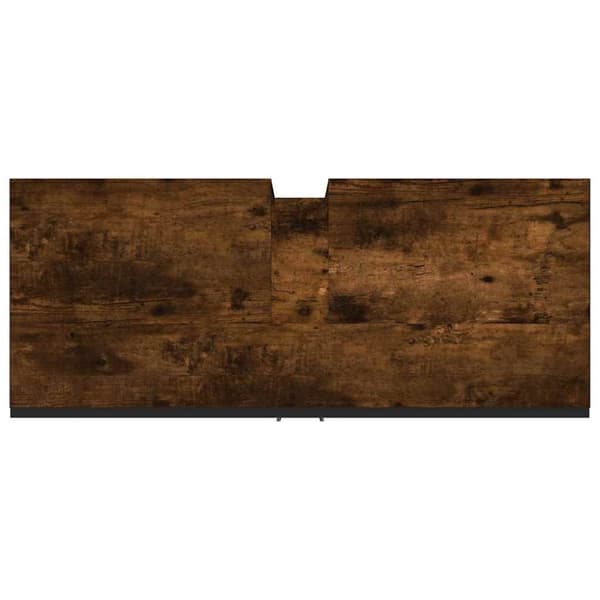 vidaXL underskab til håndvask 80x33x60 cm konstrueret træ røget eg