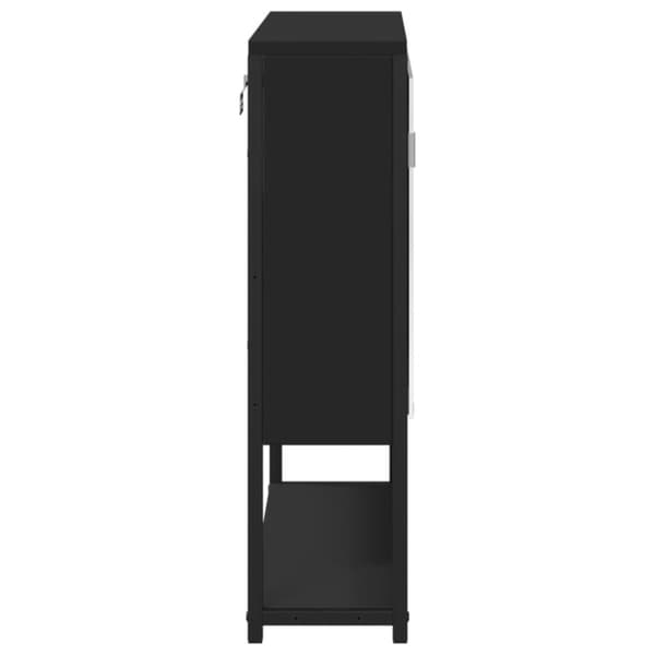 vidaXL Spegelskåp för badrum svart 60x16x60 cm konstruerat trä
